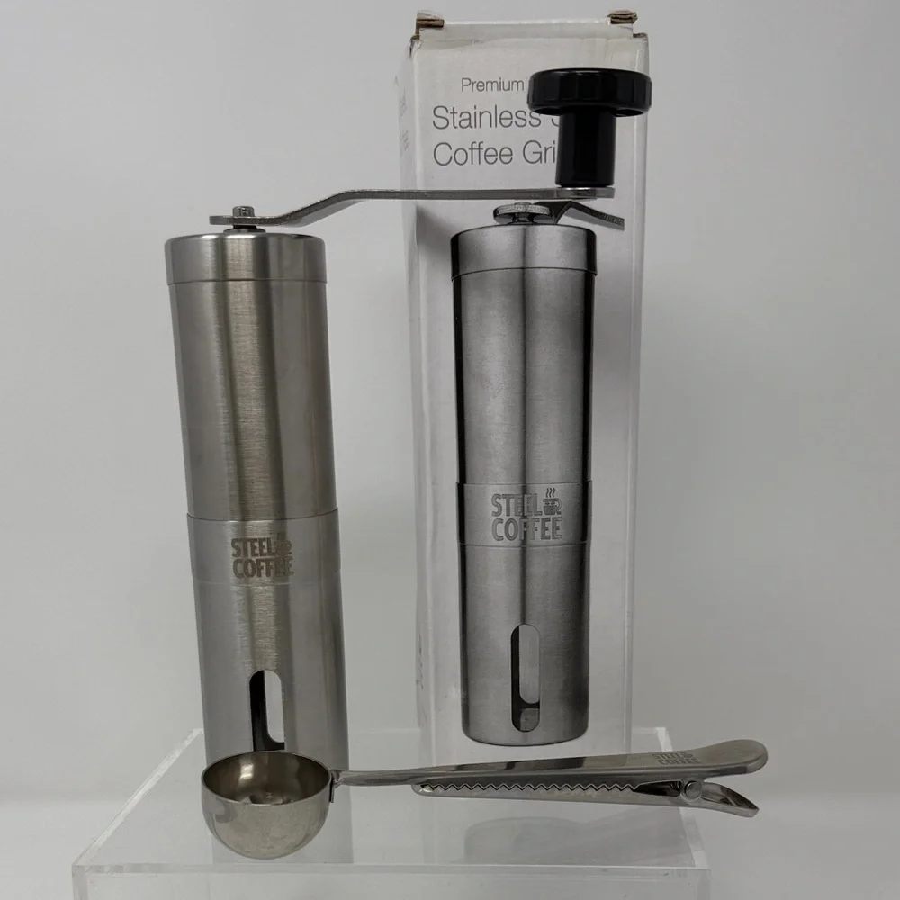 Steel Coffee Grinder Set with Scoop